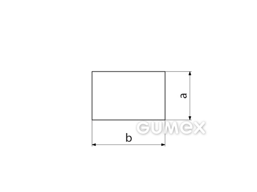 Silikonový profil obdélníkový, 3x10mm, 60°ShA, -60°C/+230°C, bílý